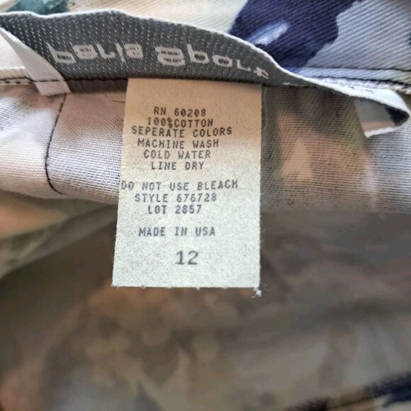 Paris Sport Club Floral Cotton Vintage Denim Skirt Size 12 - Picture 7 of 9